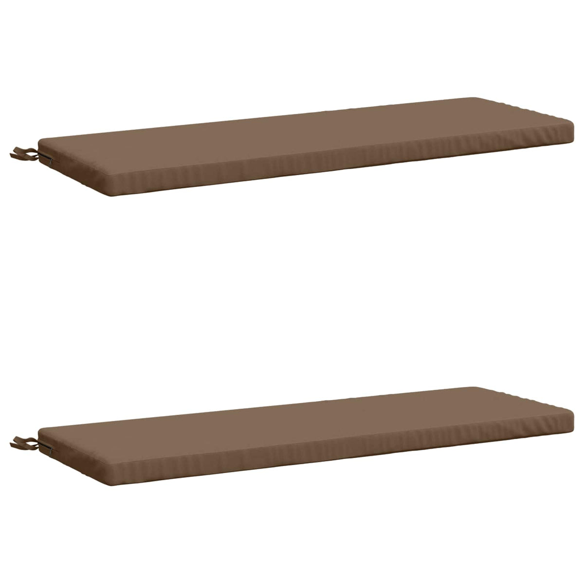 vidaXL Bench Cushions SOEST 2 pcs 100% Polyester Taupe 120 x 40 x 5 cm 2