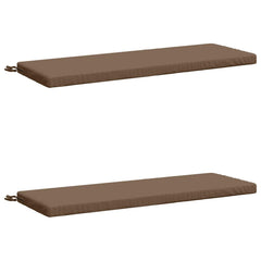 vidaXL Bench Cushions SOEST 2 pcs 100% Polyester Taupe 120 x 40 x 5 cm 2