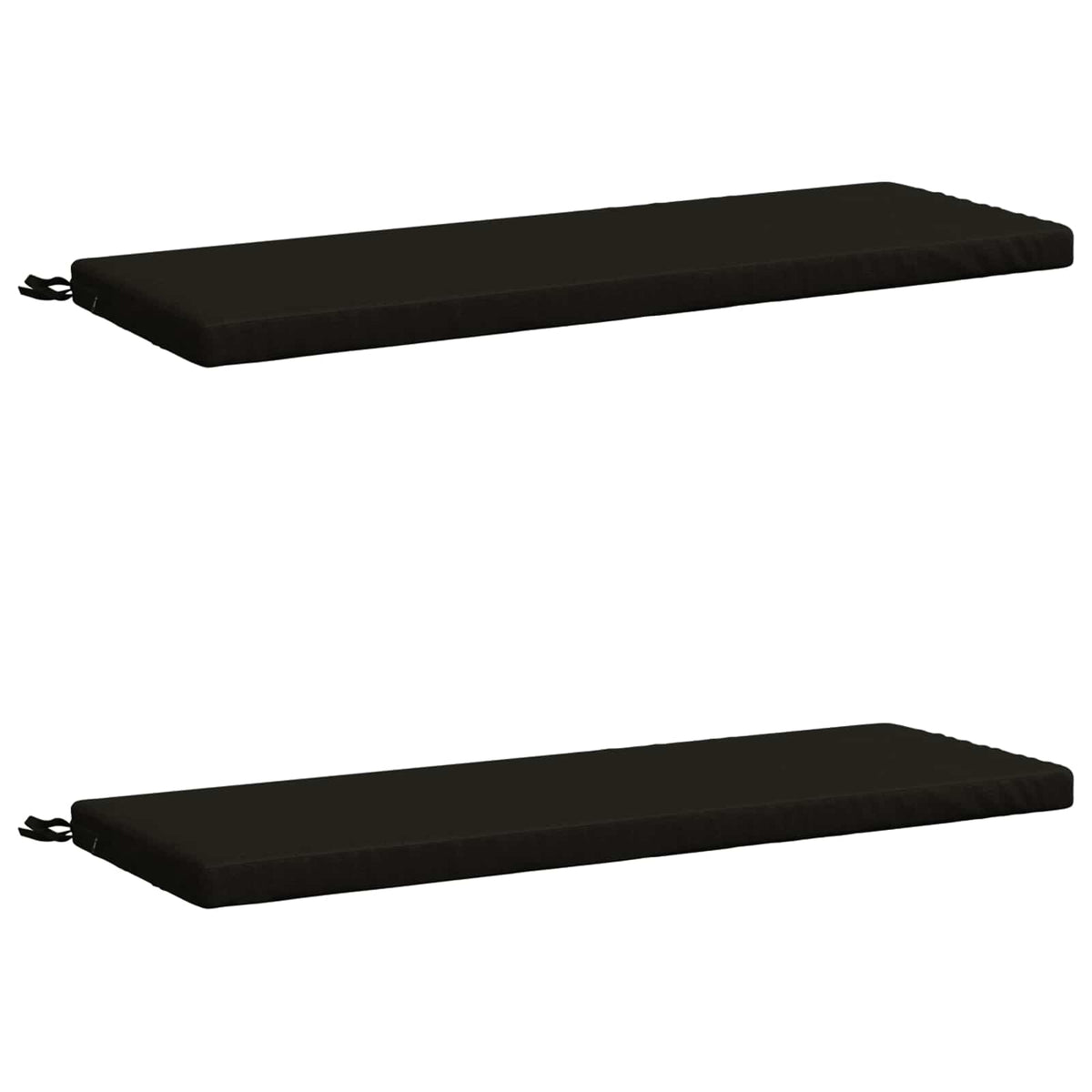 vidaXL Bench Cushions SOEST 2 pcs 100% Polyester Black 120 x 40 x 5 cm 2
