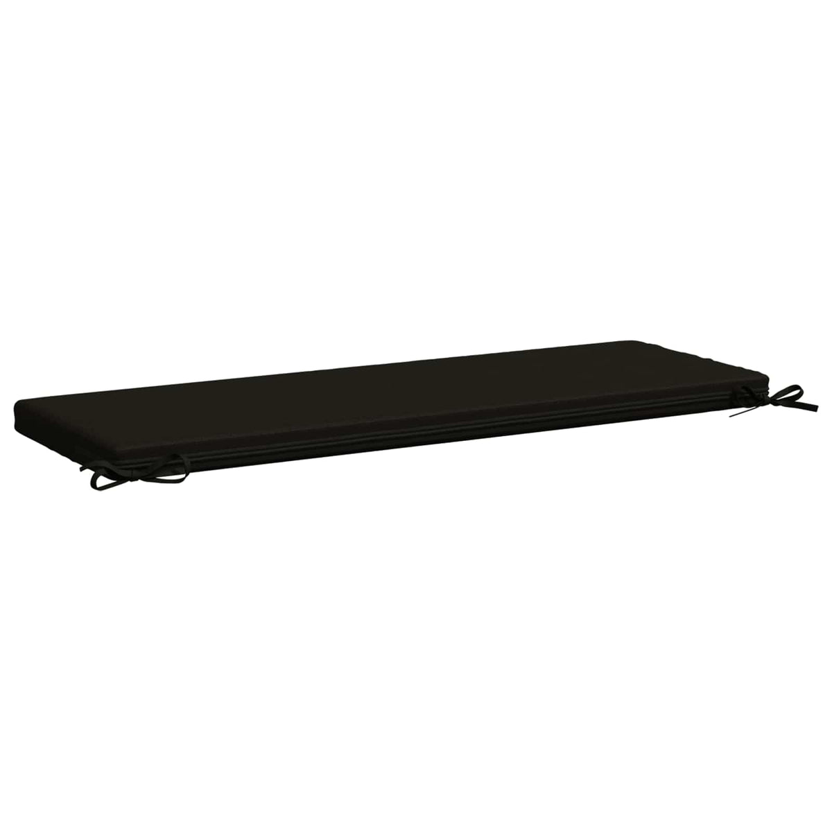 vidaXL Bench Cushions SOEST 2 pcs 100% Polyester Black 120 x 40 x 5 cm 6