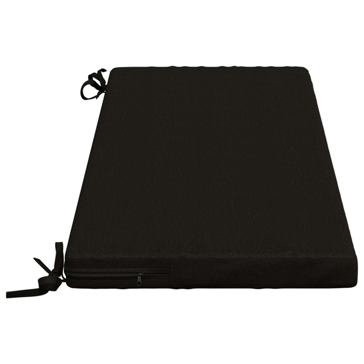 vidaXL Bench Cushions SOEST 2 pcs 100% Polyester Black 120 x 40 x 5 cm 5