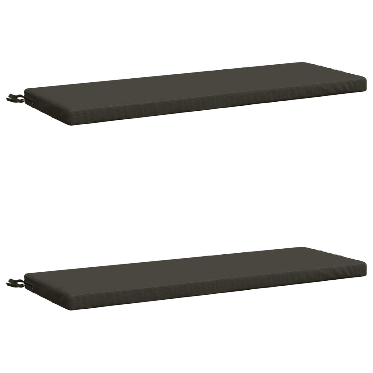 vidaXL Bench Cushions SOEST 2 pcs 100% Polyester Anthracite 2