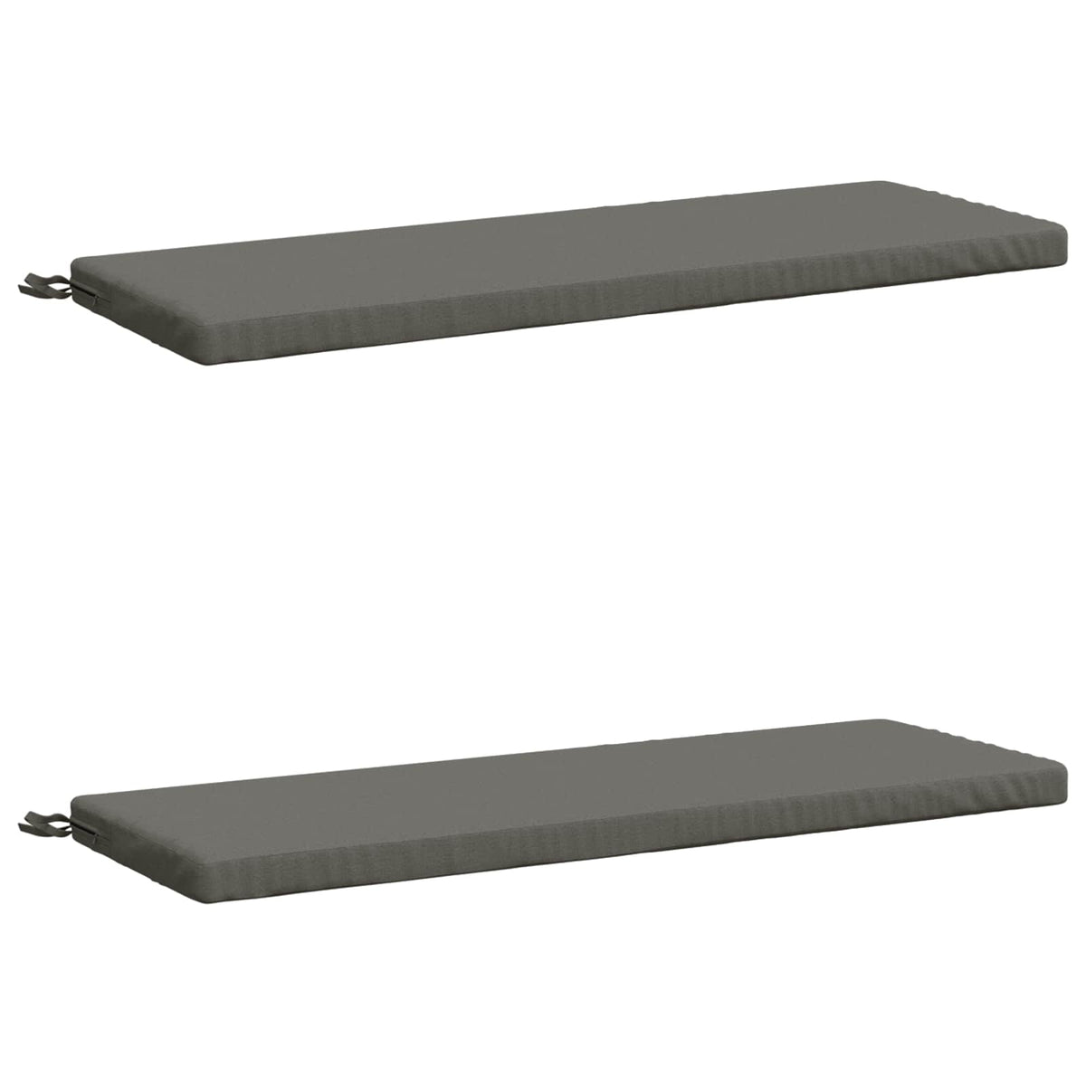 vidaXL Bench Cushions SOEST 2 pcs 100% Polyester Grey 120 x 40 x 5 cm 2
