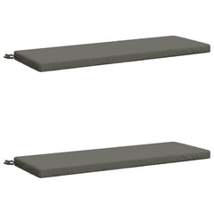 vidaXL Bench Cushions SOEST 2 pcs 100% Polyester Grey 120 x 40 x 5 cm 2