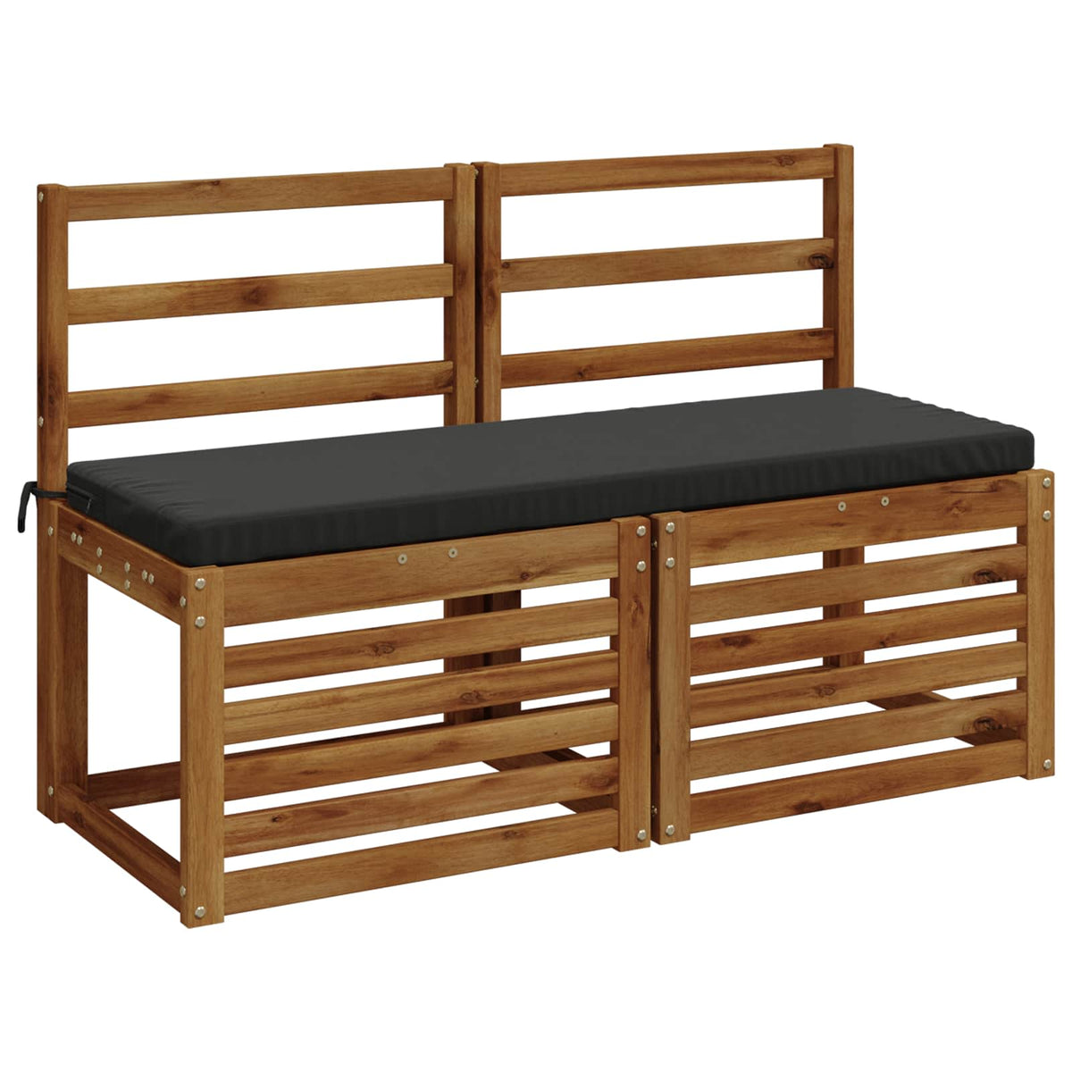 vidaXL Bench Cushions SOEST 2 pcs 100% Polyester Anthracite 3
