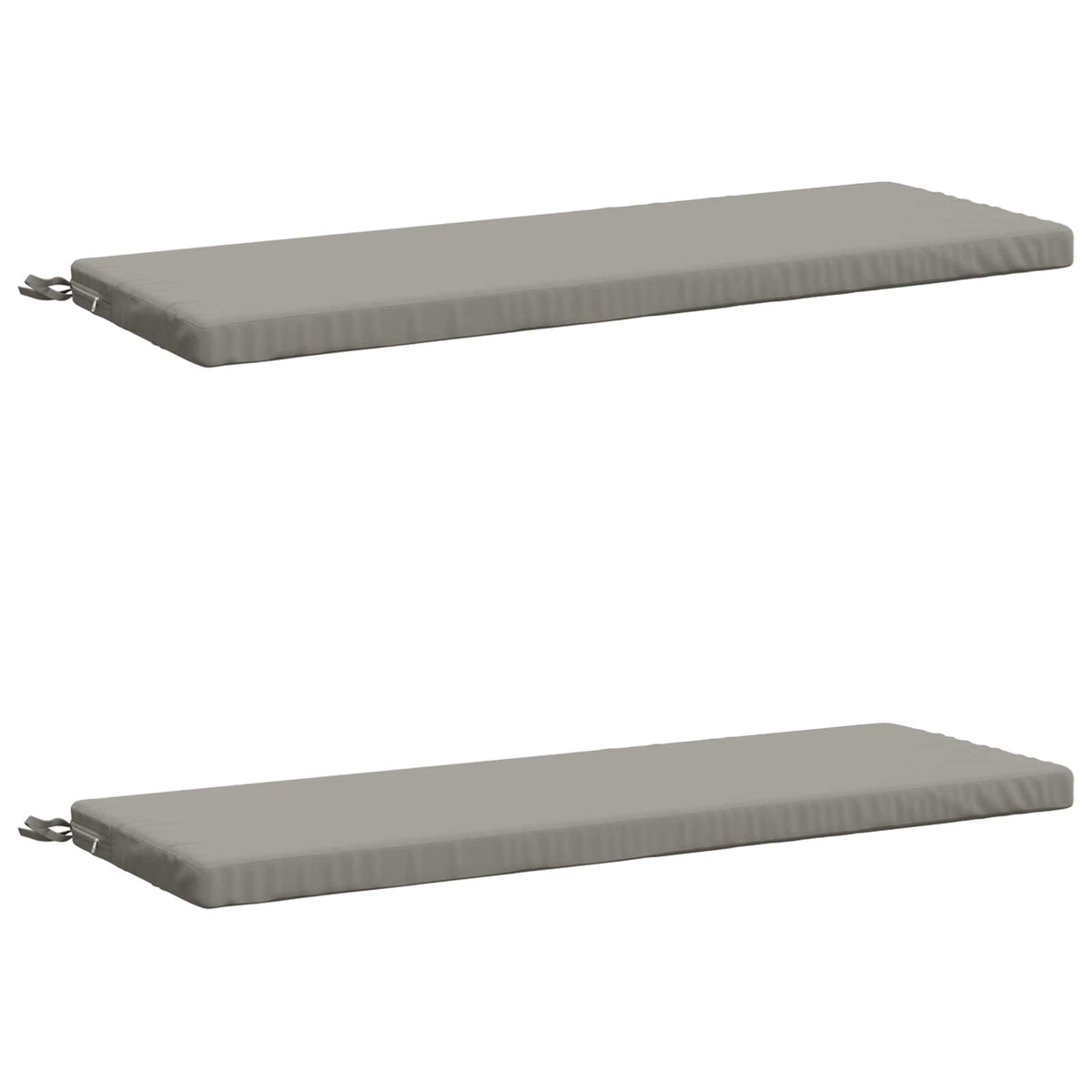 vidaXL Bench Cushions SOEST 2 pcs 100% Polyester Grey 120 x 40 x 5 cm 2
