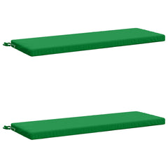 vidaXL Bench Cushions SOEST 2 pcs 100% Polyester Green 120 x 40 x 5 cm 2