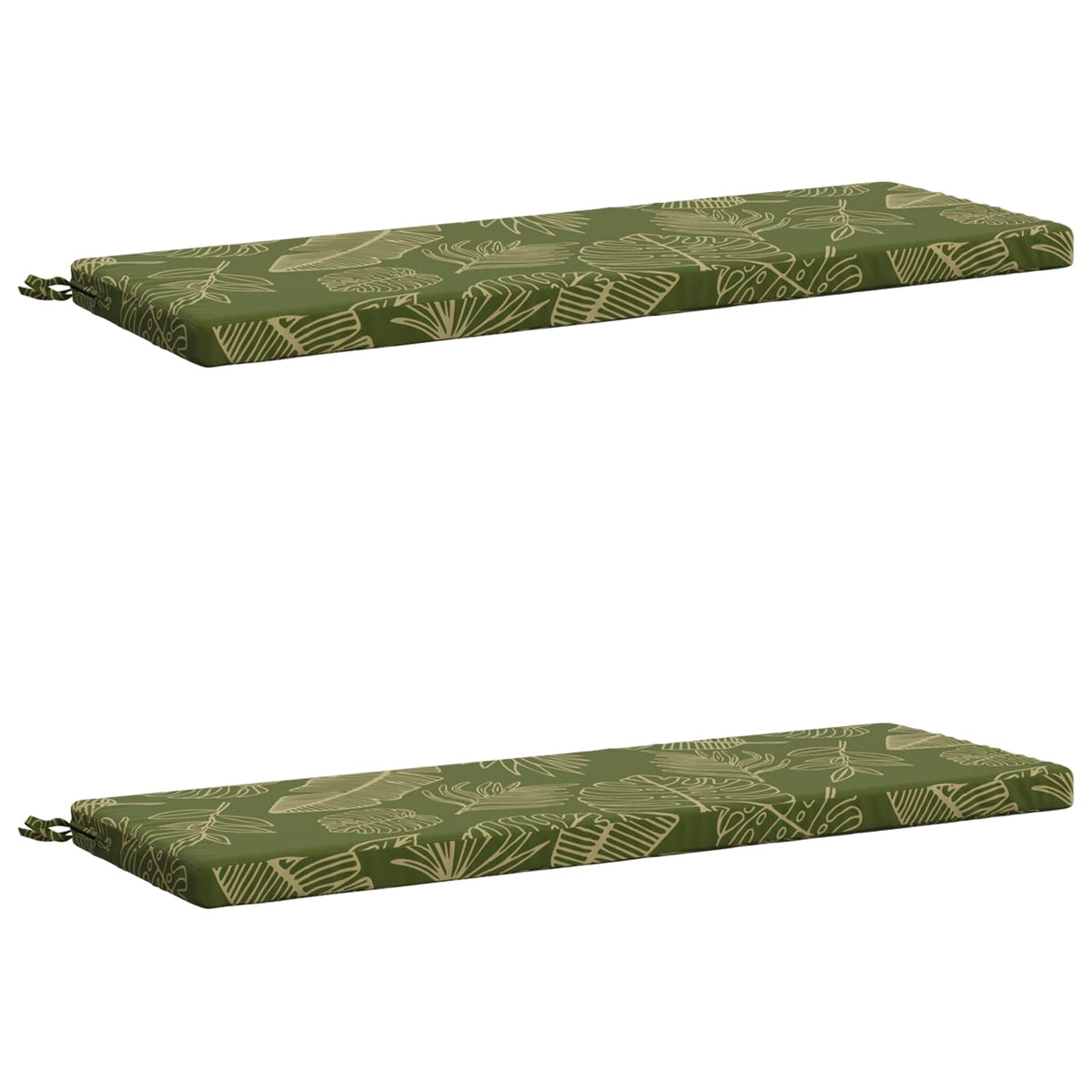 vidaXL Bench Cushions SOEST 2 pcs 100% Polyester Leaf Design 2