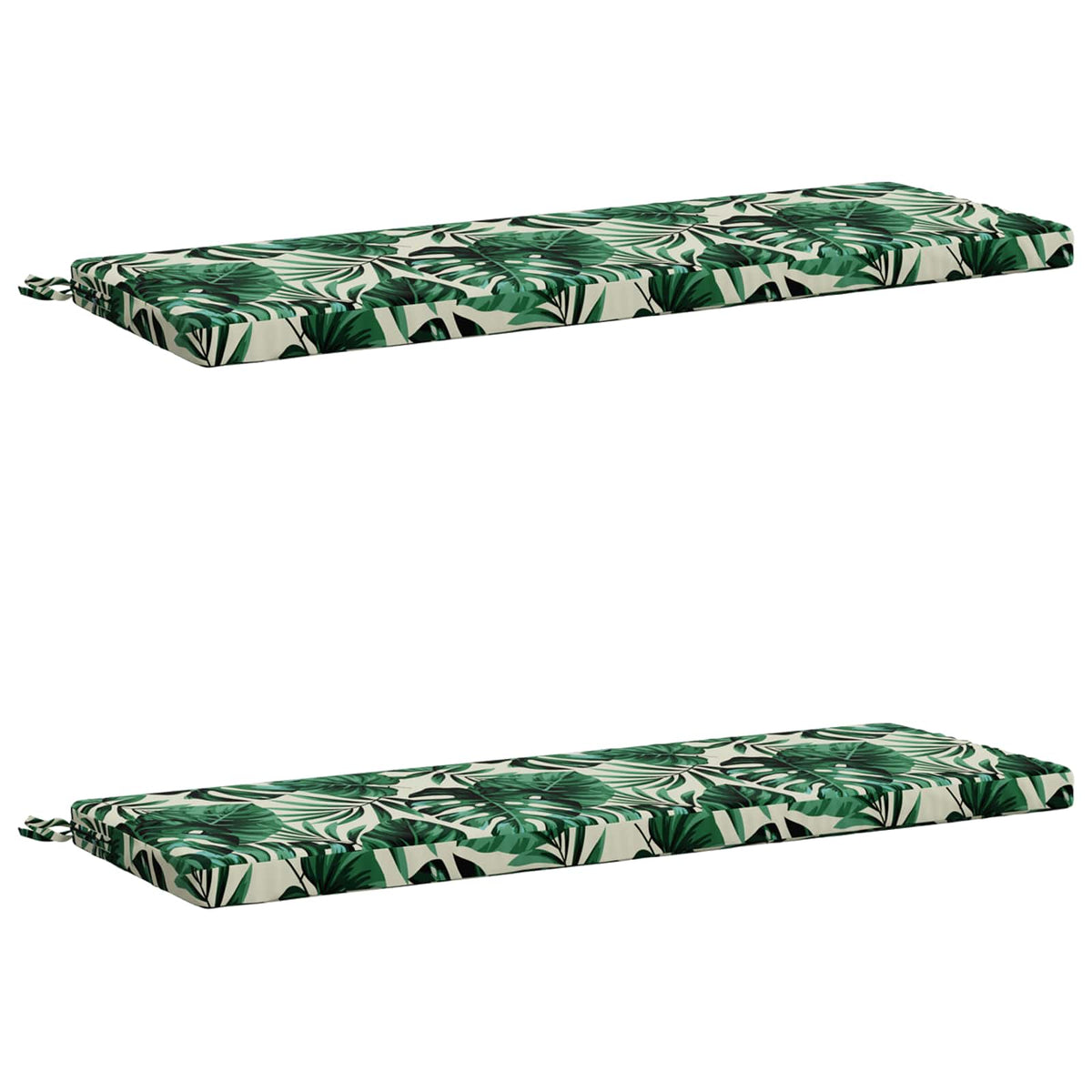 vidaXL Bench Cushions SOEST 2 pcs 100% Polyester Leaf Pattern 2