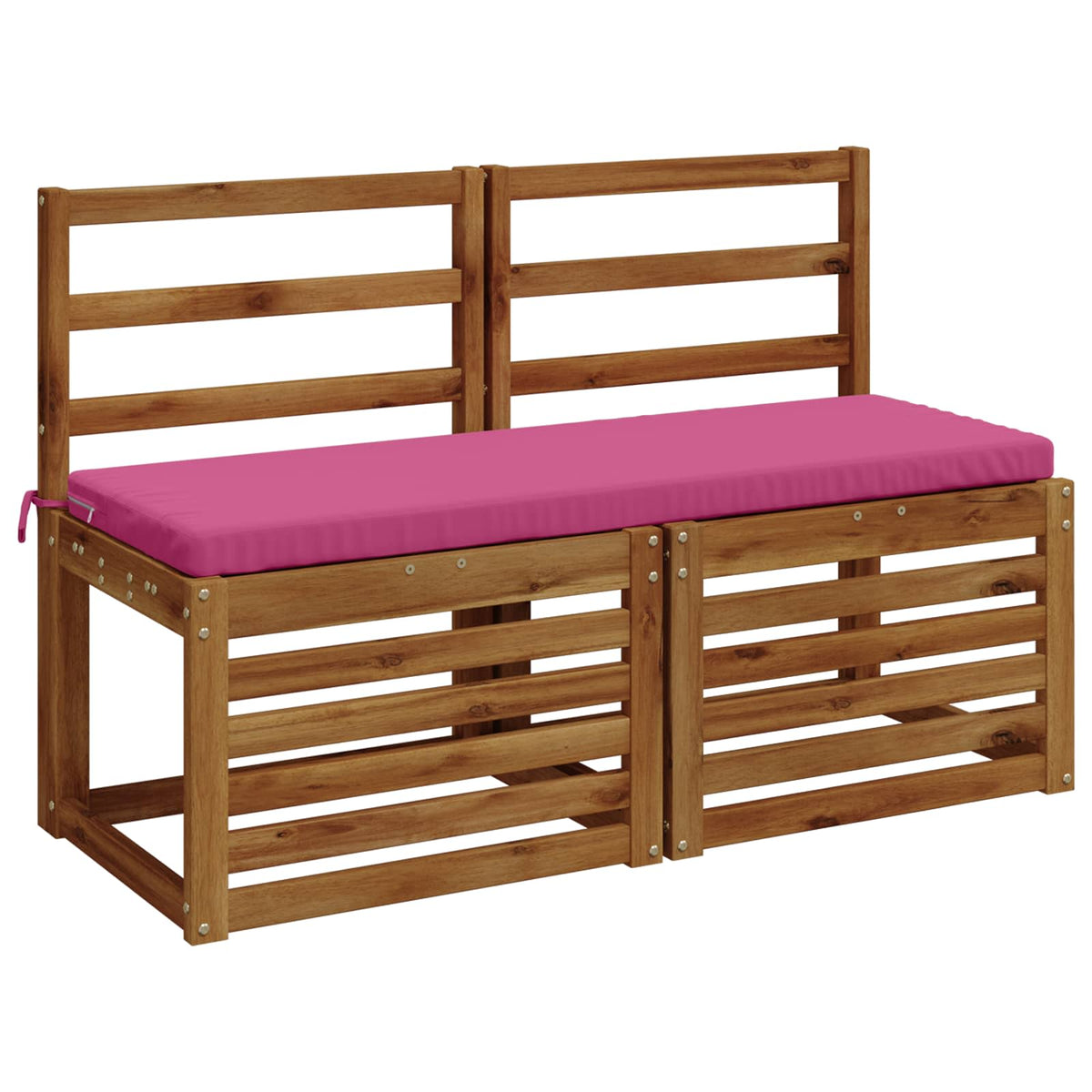 vidaXL Bench Cushions SOEST 2 pcs 100% Polyester Pink 120 x 40 x 5 cm 3