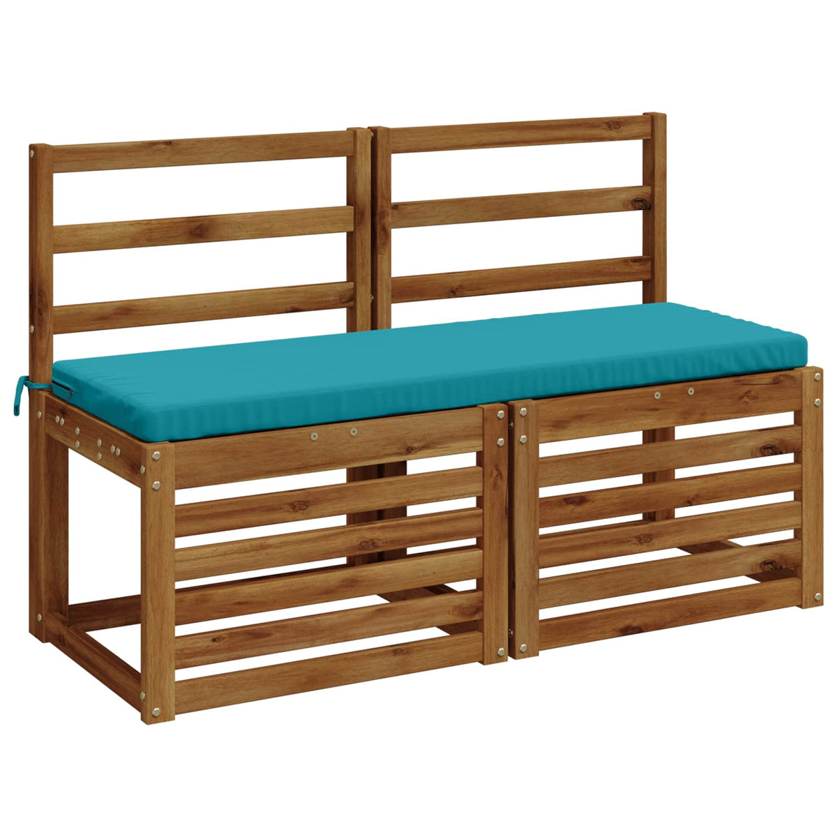 vidaXL Bench Cushions SOEST 2 pcs 100% Polyester Turquoise 3