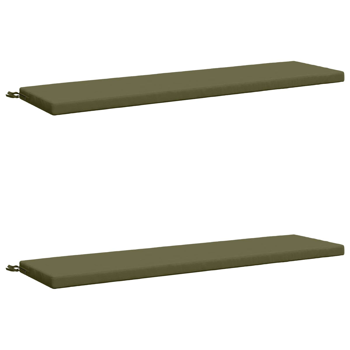 vidaXL Bench Cushions SOEST 2 pcs 100% Polyester Olive Green 2