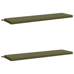 vidaXL Bench Cushions SOEST 2 pcs 100% Polyester Olive Green 2