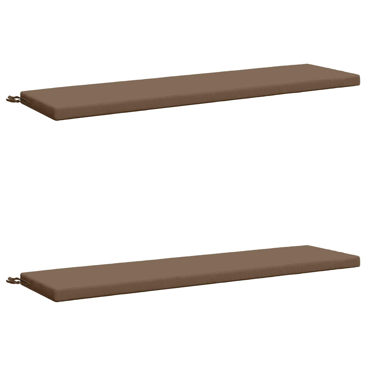 vidaXL Bench Cushions SOEST 2 pcs 100% Polyester Taupe 140 x 40 x 5 cm 2