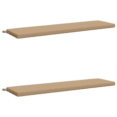 vidaXL Bench Cushions SOEST 2 pcs 100% Polyester Sand 140 x 40 x 5 cm 2