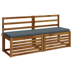 vidaXL Bench Cushions SOEST 2 pcs 100% Polyester Blue 140 x 40 x 5 cm 3