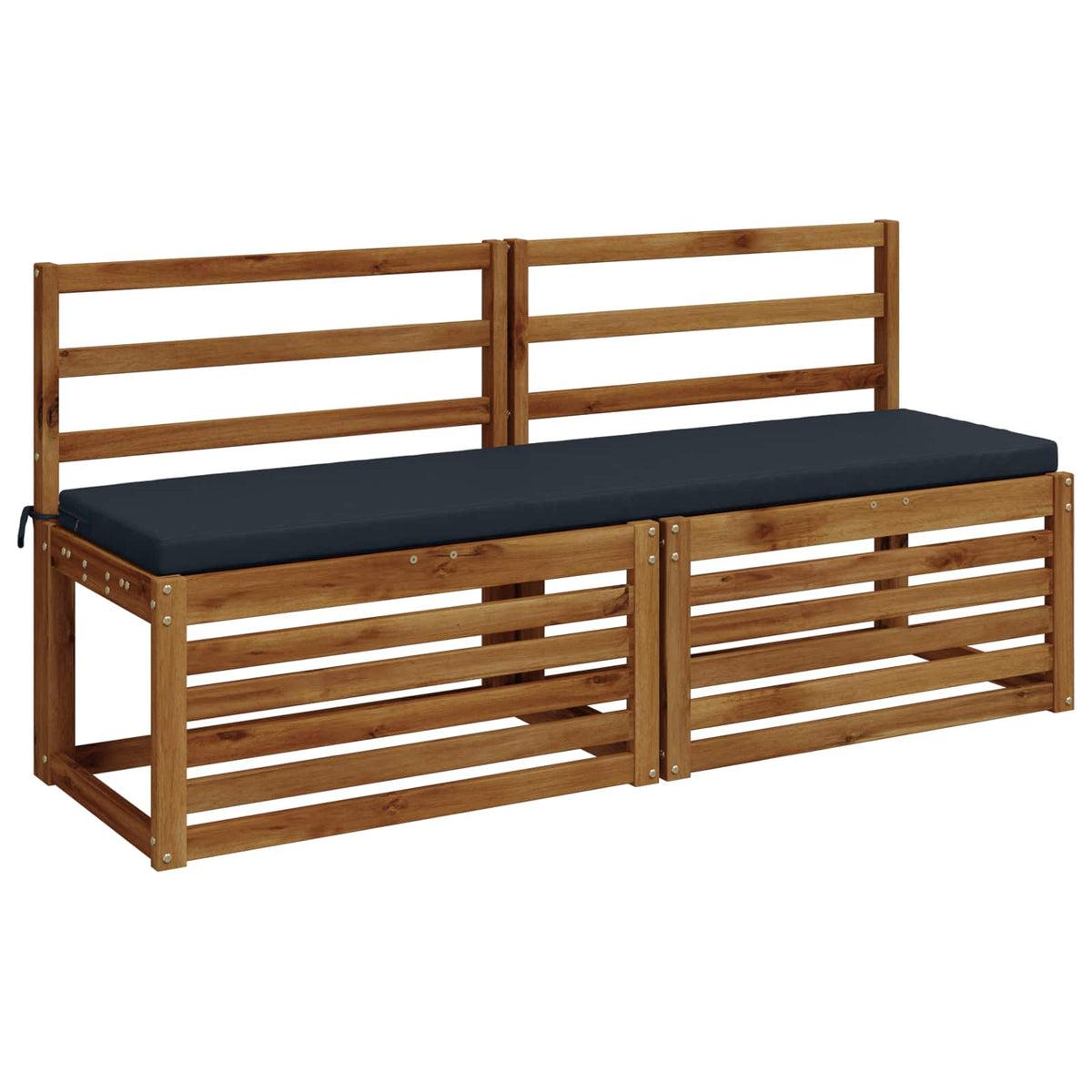 vidaXL Bench Cushions SOEST 2 pcs 100% Polyester Dark Blue 3