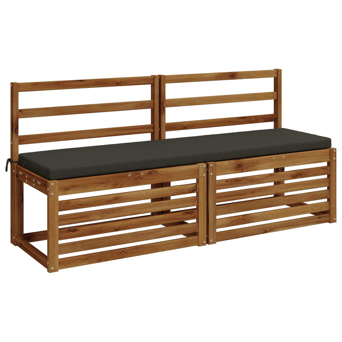 vidaXL Bench Cushions SOEST 2 pcs 100% Polyester Anthracite 3
