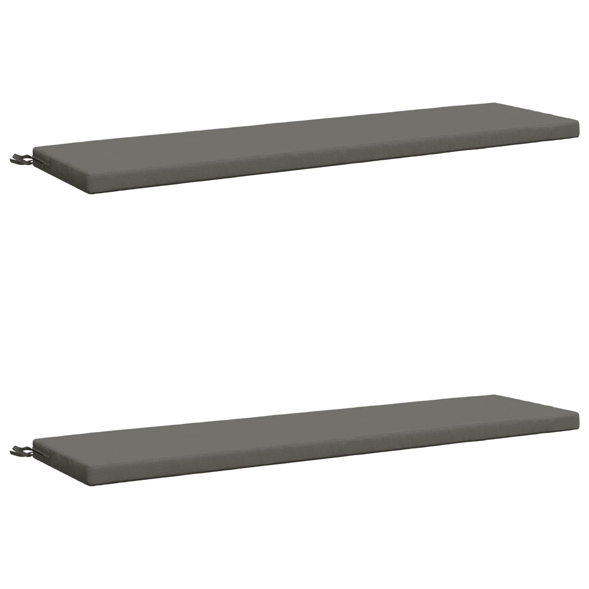 vidaXL Bench Cushions SOEST 2 pcs 100% Polyester Grey 140 x 40 x 5 cm 2