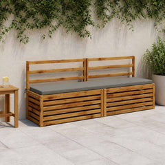 Bench Cushions SOEST 2 pcs 100% Polyester 180 x 40 x 5 cm Melange Grey