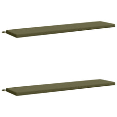 Bench Cushions SOEST 2 pcs 100% Polyester 180 x 40 x 5 cm Melange Olive green