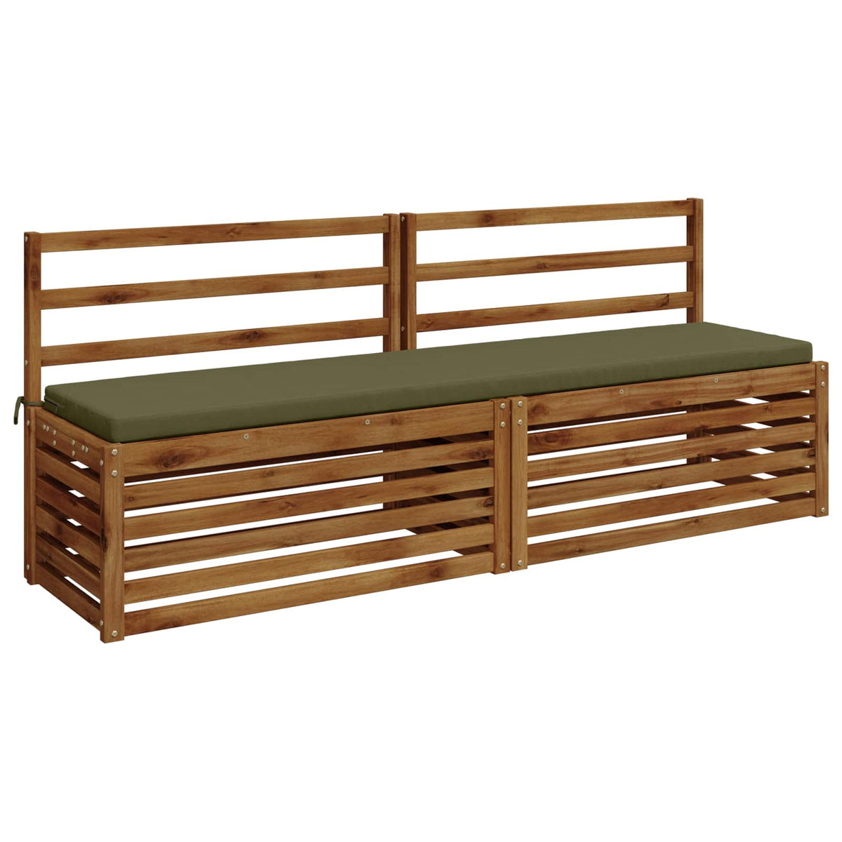 Bench Cushions SOEST 2 pcs 100% Polyester 180 x 40 x 5 cm Melange Olive green