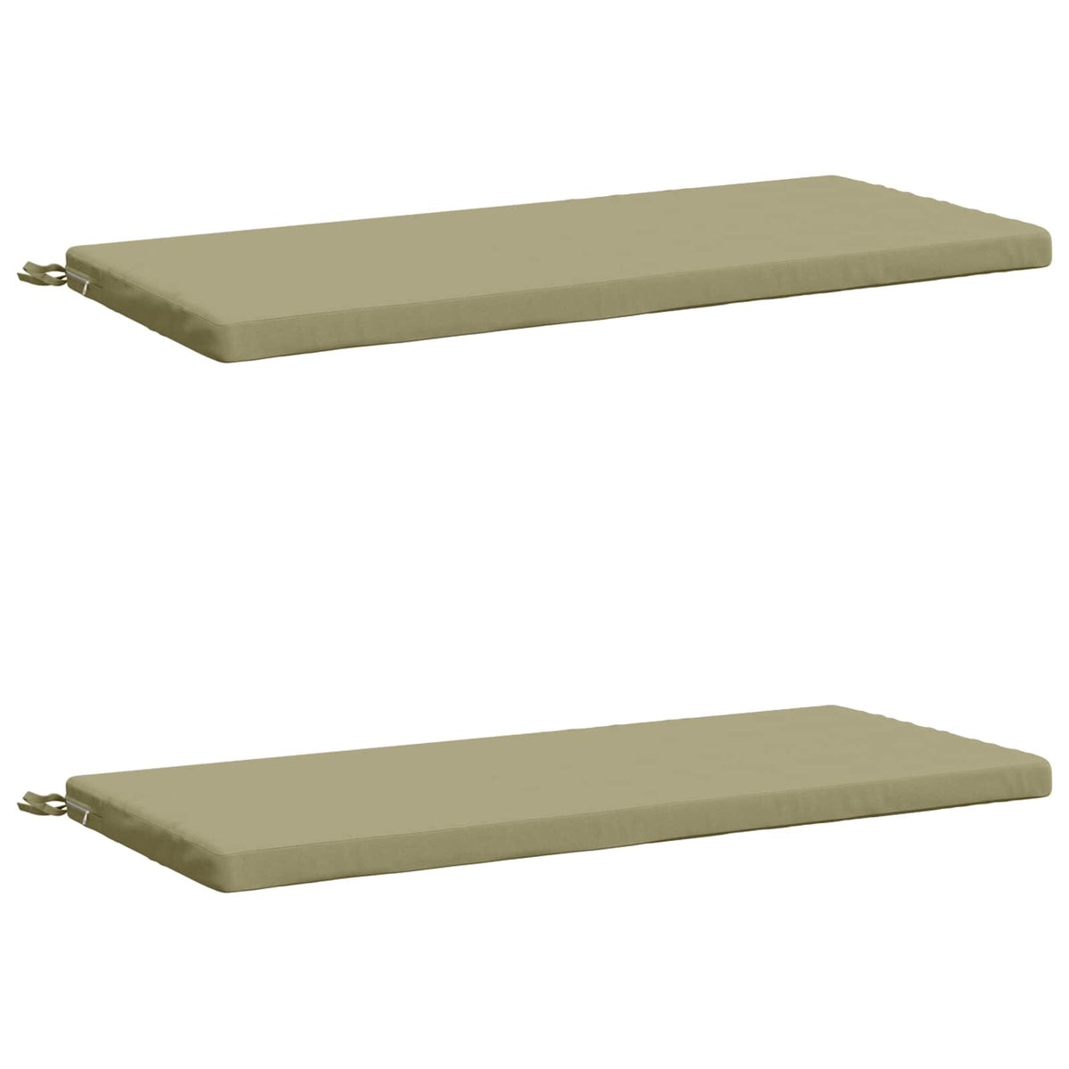 vidaXL Bench Cushions SOEST 2 pcs 100% Polyester Light Green 2