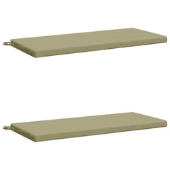 vidaXL Bench Cushions SOEST 2 pcs 100% Polyester Light Green 2