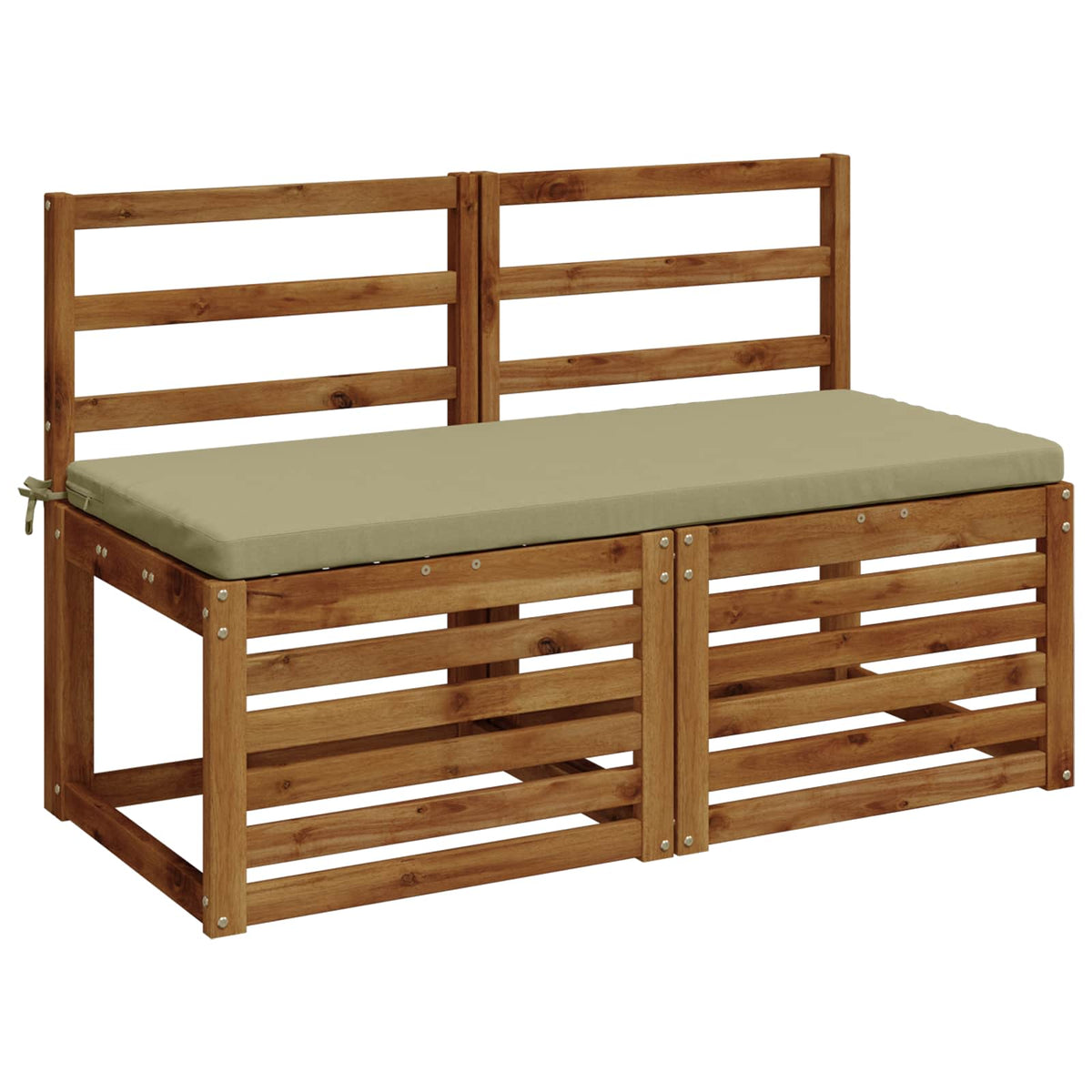 vidaXL Bench Cushions SOEST 2 pcs 100% Polyester Light Green 3
