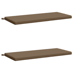 vidaXL Bench Cushions SOEST 2 pcs 100% Polyester Taupe 110 x 50 x 5 cm 2