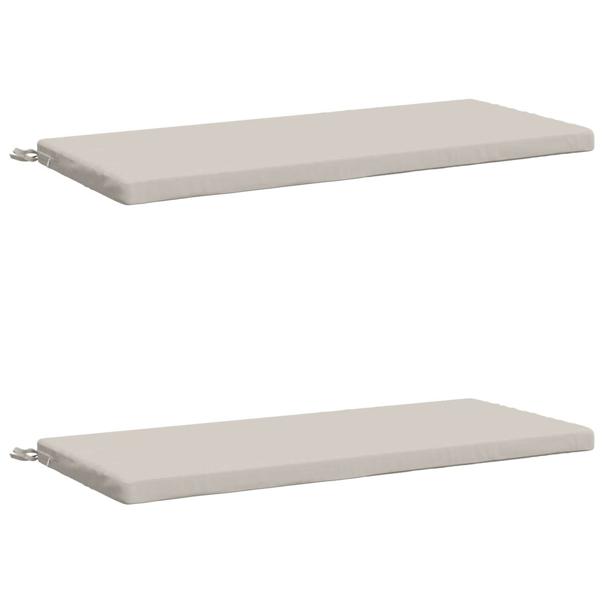 vidaXL Bench Cushions SOEST 2 pcs 100% Polyester White 110 x 50 x 5 cm 2