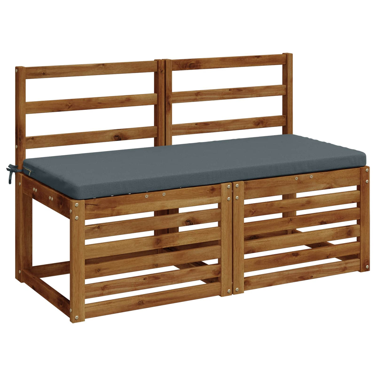 vidaXL Bench Cushions SOEST 2 pcs 100% Polyester Blue 110 x 50 x 5 cm 3