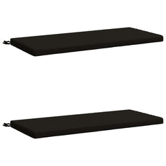 vidaXL Bench Cushions SOEST 2 pcs 100% Polyester Black 110 x 50 x 5 cm 2