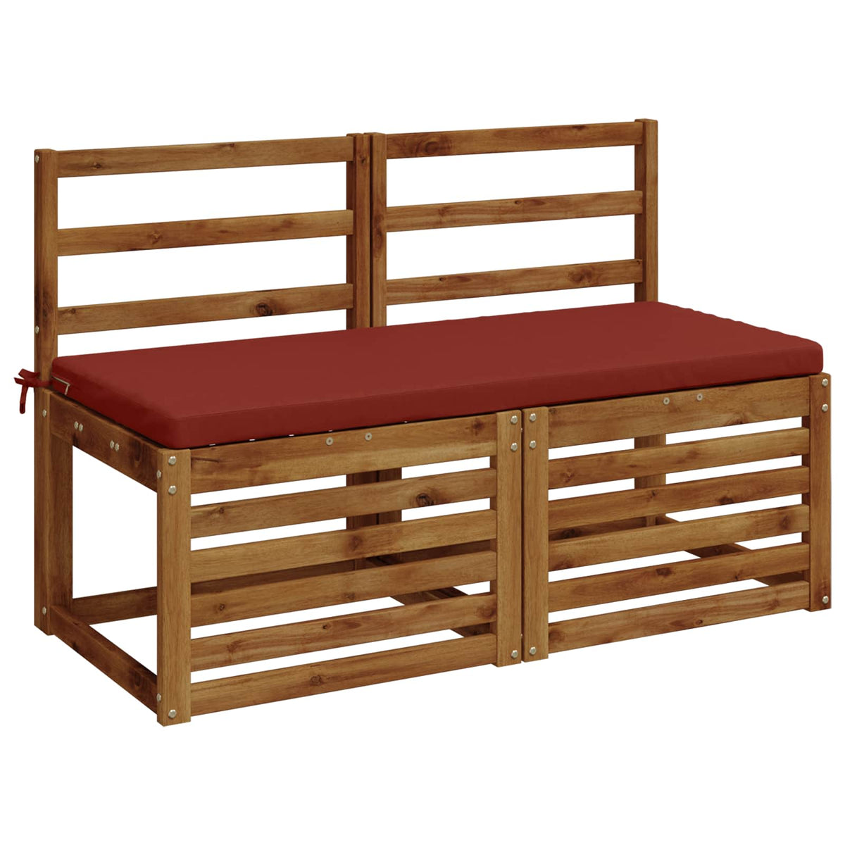 vidaXL Bench Cushions SOEST 2 pcs 100% Polyester Red 110 x 50 x 5 cm 3