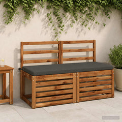 vidaXL Bench Cushions SOEST 2 pcs 100% Polyester Anthracite 1