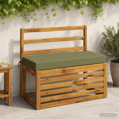 vidaXL Bench Cushions SOEST 2 pcs 100% Polyester Olive Green 1