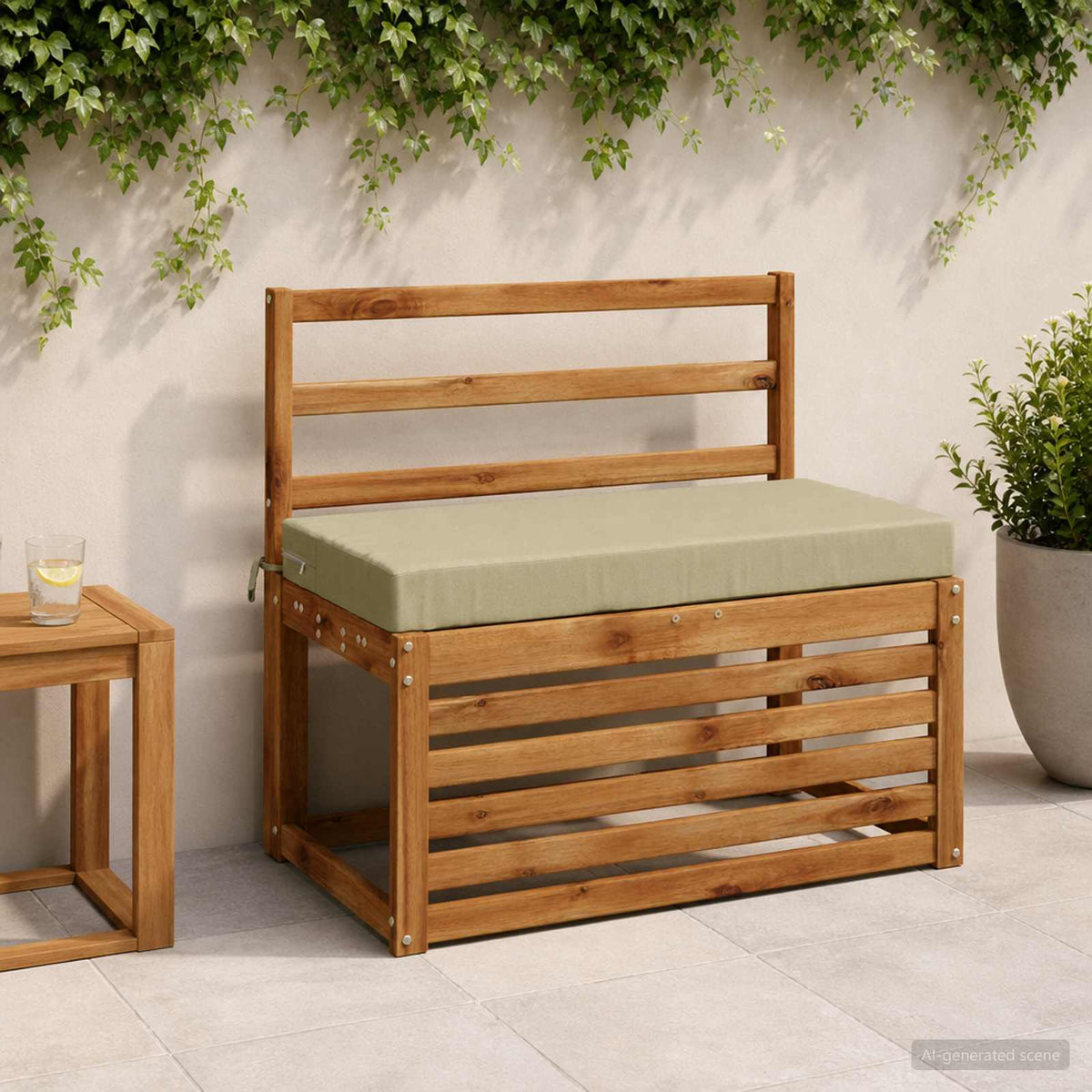vidaXL Bench Cushions SOEST 2 pcs 100% Polyester Light Green 1