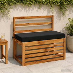 vidaXL Bench Cushions SOEST 2 pcs 100% Polyester Black 80 x 40 x 8 cm 1
