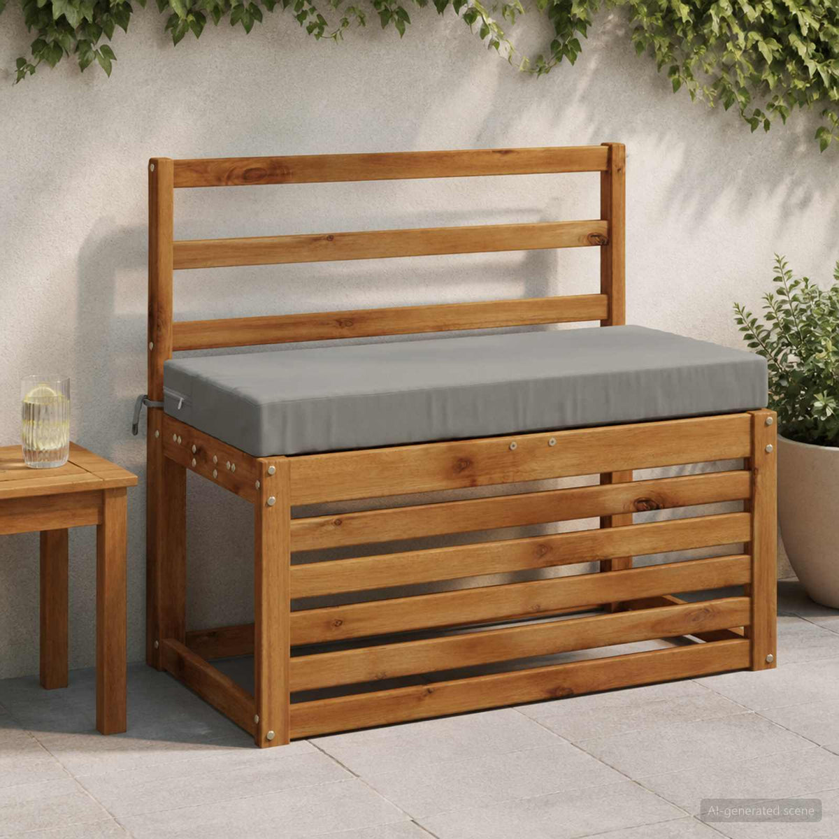 vidaXL Bench Cushions SOEST 2 pcs 100% Polyester Grey 80 x 40 x 8 cm 1