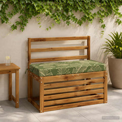 vidaXL Bench Cushions SOEST 2 pcs 100% Polyester Leaf Design 1
