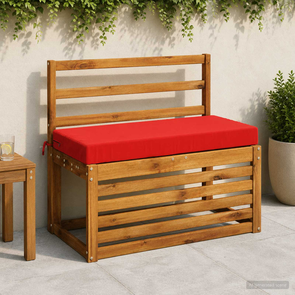 vidaXL Bench Cushions SOEST 2 pcs 100% Polyester Red 80 x 40 x 8 cm 1