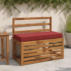 vidaXL Bench Cushions SOEST 2 pcs 100% Polyester Wine Red 1