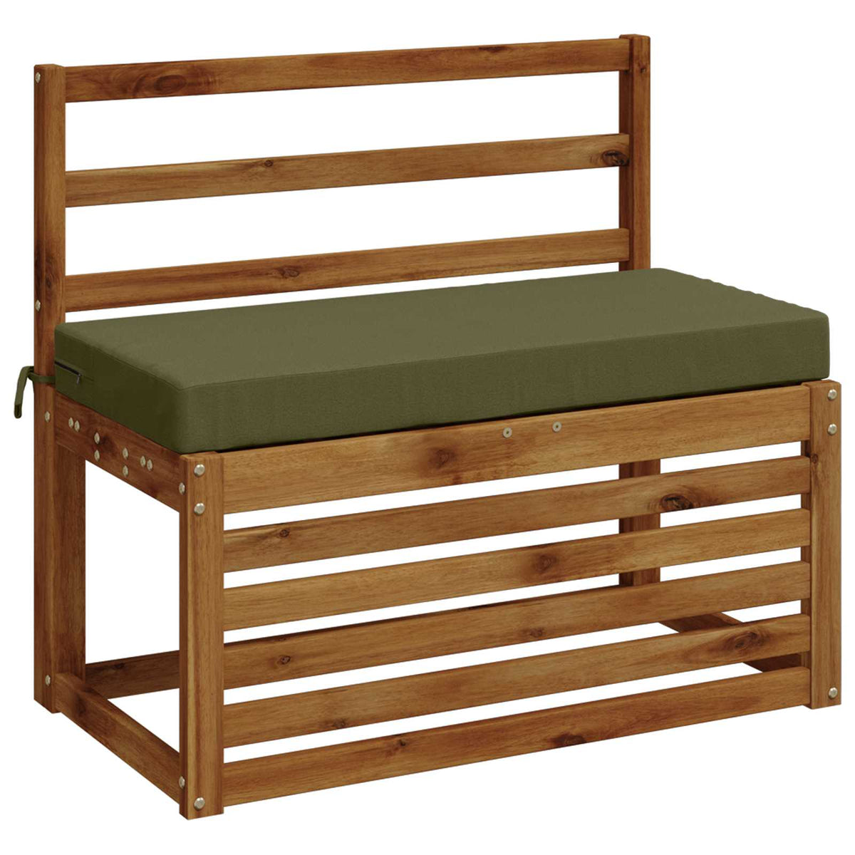 vidaXL Bench Cushions SOEST 2 pcs 100% Polyester Olive Green 3