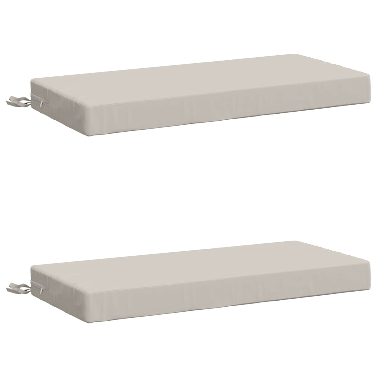 vidaXL Bench Cushions SOEST 2 pcs 100% Polyester White 80 x 40 x 8 cm 2