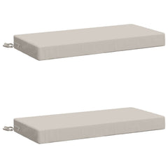 vidaXL Bench Cushions SOEST 2 pcs 100% Polyester White 80 x 40 x 8 cm 2