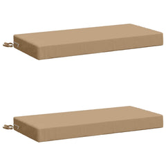 vidaXL Bench Cushions SOEST 2 pcs 100% Polyester Sand 80 x 40 x 8 cm 2
