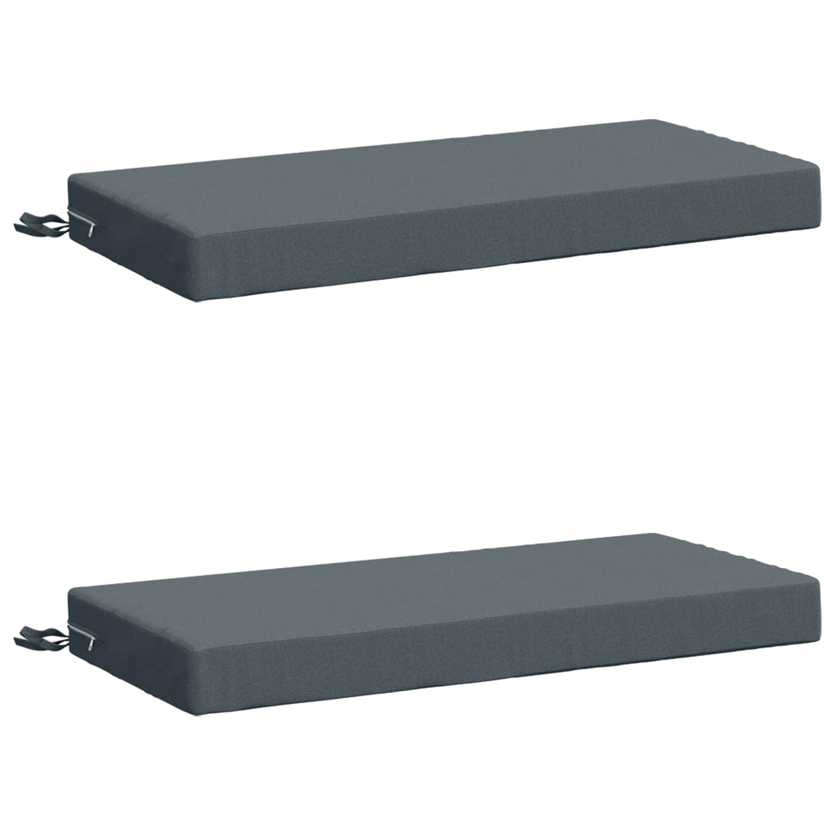 vidaXL Bench Cushions SOEST 2 pcs 100% Polyester Blue 80 x 40 x 8 cm 2