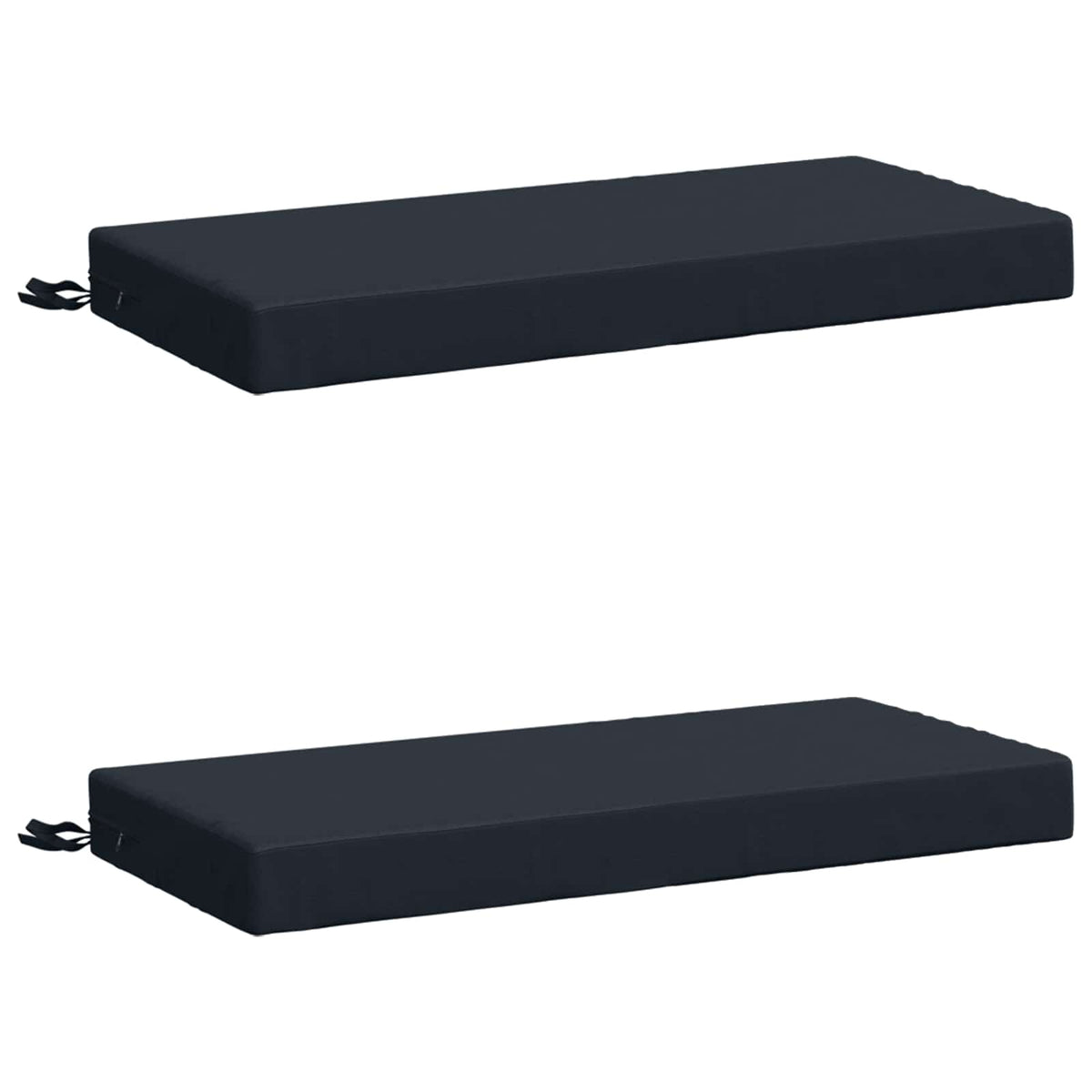 vidaXL Bench Cushions SOEST 2 pcs 100% Polyester Dark Blue 2