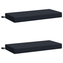 vidaXL Bench Cushions SOEST 2 pcs 100% Polyester Dark Blue 2