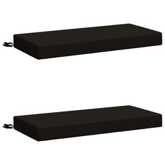 vidaXL Bench Cushions SOEST 2 pcs 100% Polyester Black 80 x 40 x 8 cm 2